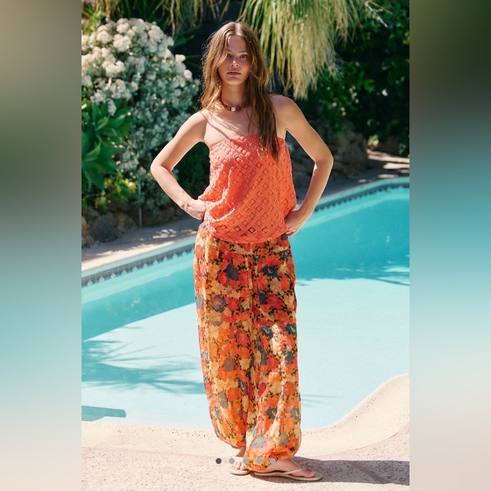 Free People Misty Printed Bubble Pant Size S NWT - Picture 3 of 5
